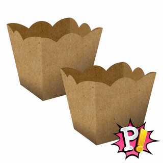 Caixinha para Páscoa Modelo CACHEPÔ em papel Kraft (pardo/marrom) rústico ou Duplex (branco) liso em Oferta na Shopee