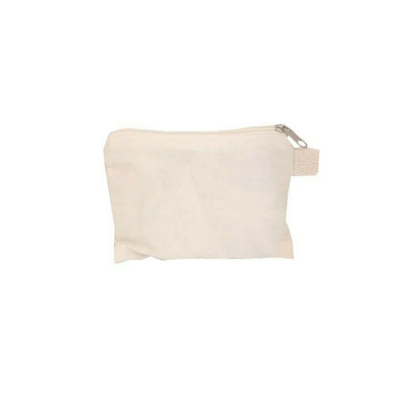 05 Necessaire Algodao cru ecologico liso - 12x18 em Oferta na Shopee