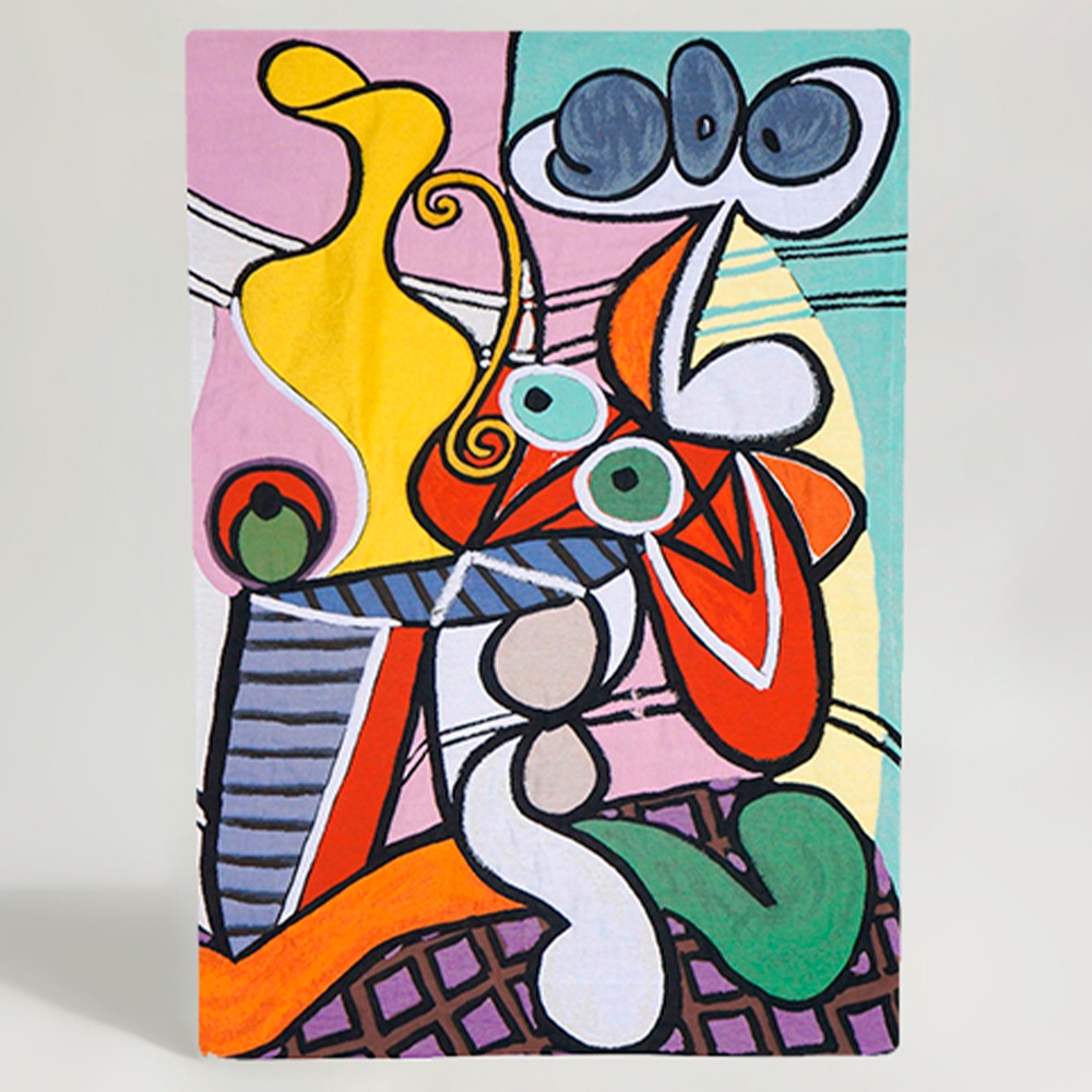 Quadro decorativo Pablo Picasso, Great Still life on pedestal. natureza morta. arte moderna em tela acetinads.
