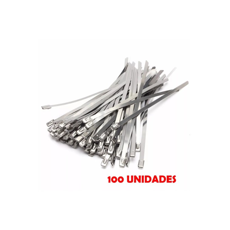 100 Abraçadeiras de Inox para Jardinagem