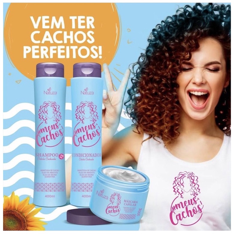 kit shampoo, condicionador e máscara. marcas doura hair, natuza e zap cosméticos.