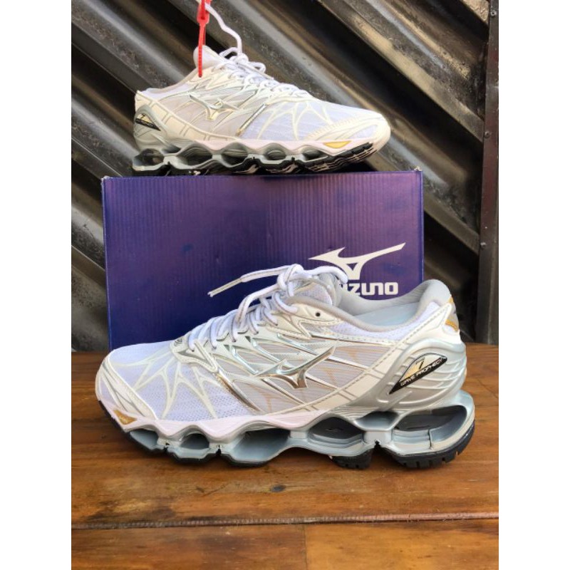 Exclamation point In front of you Complex Tênis Mizuno Wave Prophecy 7 - Branco | Shopee Brasil