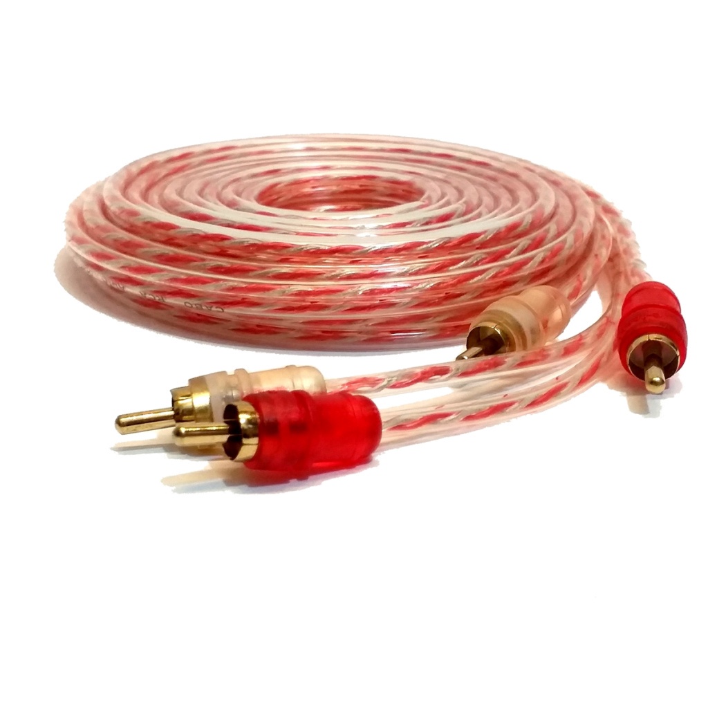 CABO RCA CRISTAL INJETADO 5 METROS 5M PARA AUDIO AUTOMOTIVO
