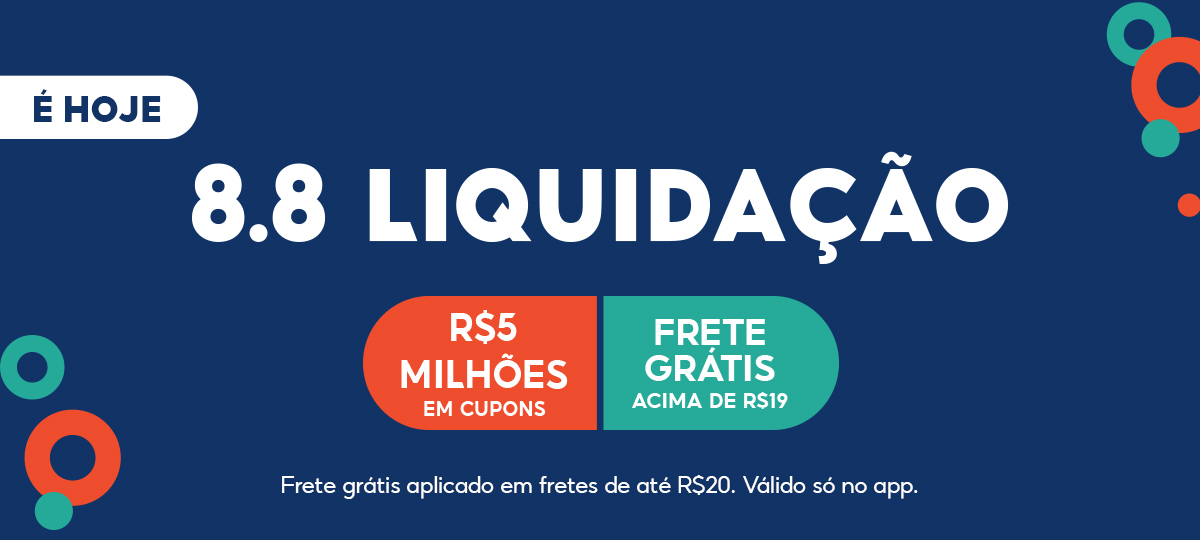 Shopee: Liquidação 8.8 tem R$ 5 milhões em cupons e frete grátis