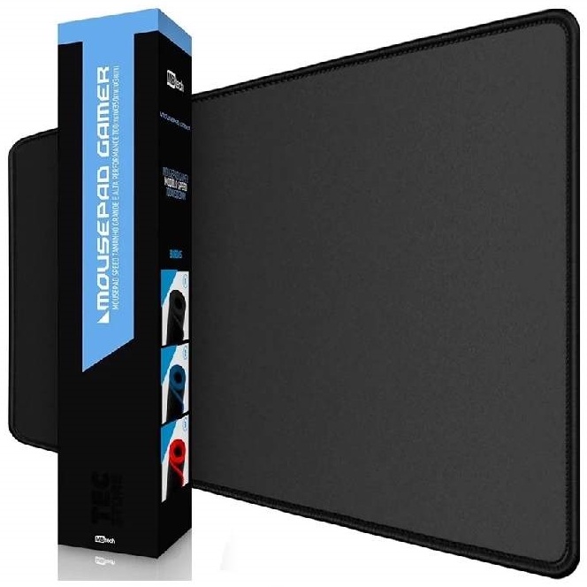 Mouse pad preto liso grade escritório simples pc gamer