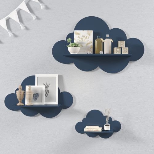 Trio de Prateleira Nuvem quarto infantil mdf — imagem 2 de 2