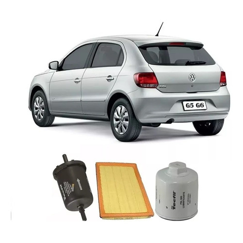 Kit Filtro Gol G5 G6 1.0 Oleo Motor E Combustível Tecfil FOX