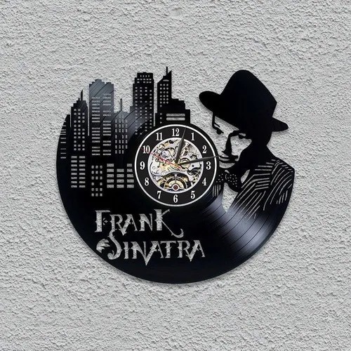Frank Sinatra 04 - Relógio Disco De Vinil Decoração