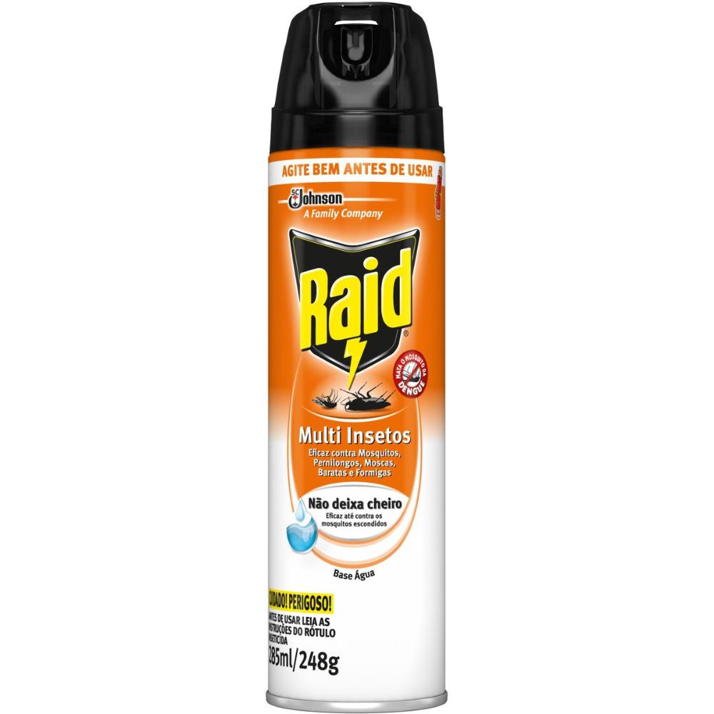 Inseticida Aerossol Raid Multi-Insetos Base Água 300ml - Home & Living