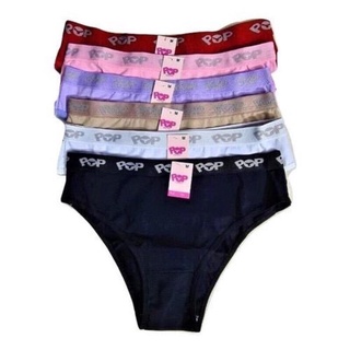 Kit 12 Calcinhas Adulto Coz Largo Lisa P, M,g E Gg 100% Algodão