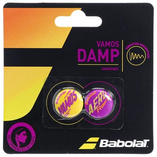 Antivibrador Babolat Rafa Vamos Damp com 02 Unidades Roxo e Amarelo em Oferta na Shopee