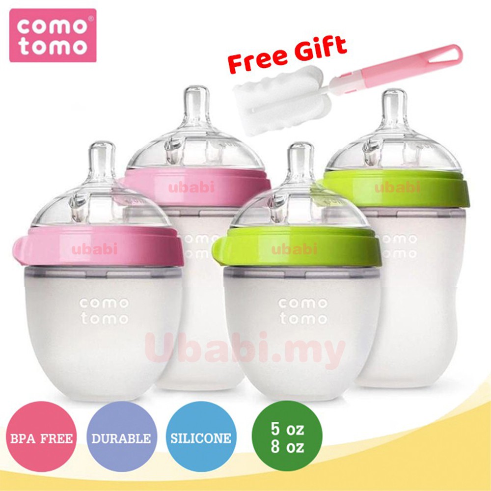 Biberão Comotomo Como Tomo Natural 5 oz 150ml/8 250ml De Silicone Macio Botol Susu Puting Natural Enfermagem Bebê