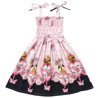 Vestido infantil temático dos cachorrinhos modelo ciganinha