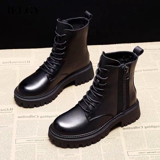 Botas Martin IELGY Flexível E Confortável Estilo Britânico Plataforma