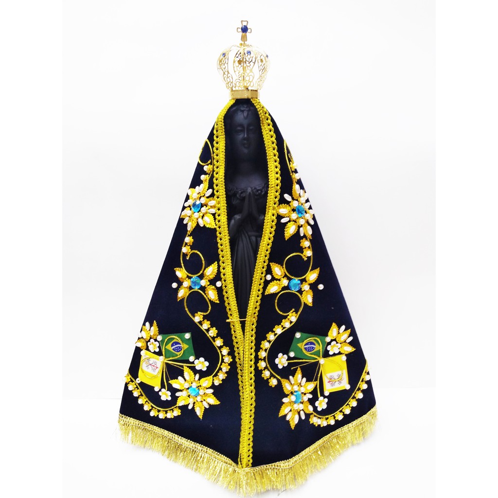 Imagem Nossa Senhora Aparecida 38cm Resina Fac Simile Shopee Brasil