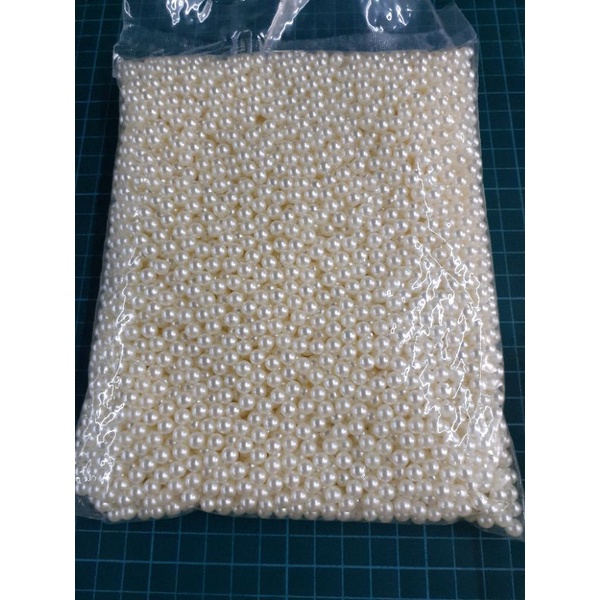 Pérola 6mm pacote com 500g sem furo Cor Pérola