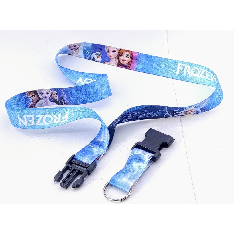 Cordão para pescoço Frozen Disney para Meninas chaveiro com engate rápido chaveiro crachá brinquedo e chupeta feminino