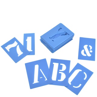 Kit 36 Letras E Números Vazado Molde Pintura 75mm