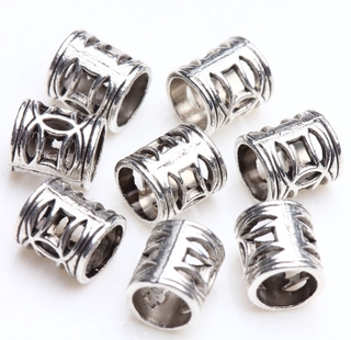 50/100 pc Espaçadores De Prata Com Banho Encantam Jóias Fazendo Bricolagem 7 * 6 mm