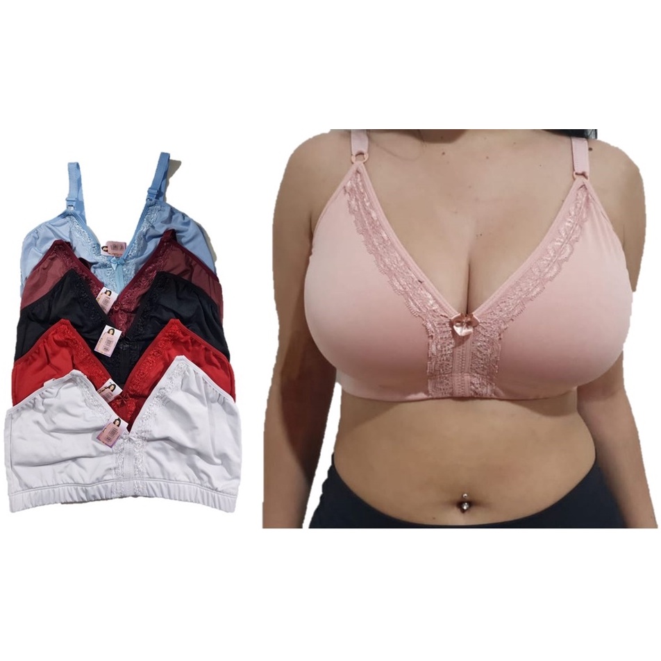 Kit 5 Sutien Sutiã Sutian Plus Size Extra Reforçado Sem Bojo Lycra Senhora Liso Revenda 50 - 52 - 54 - 56