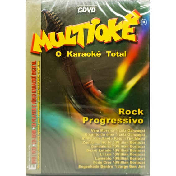 Dvd Multiokê - Rock Progressivo O Karaoke Total