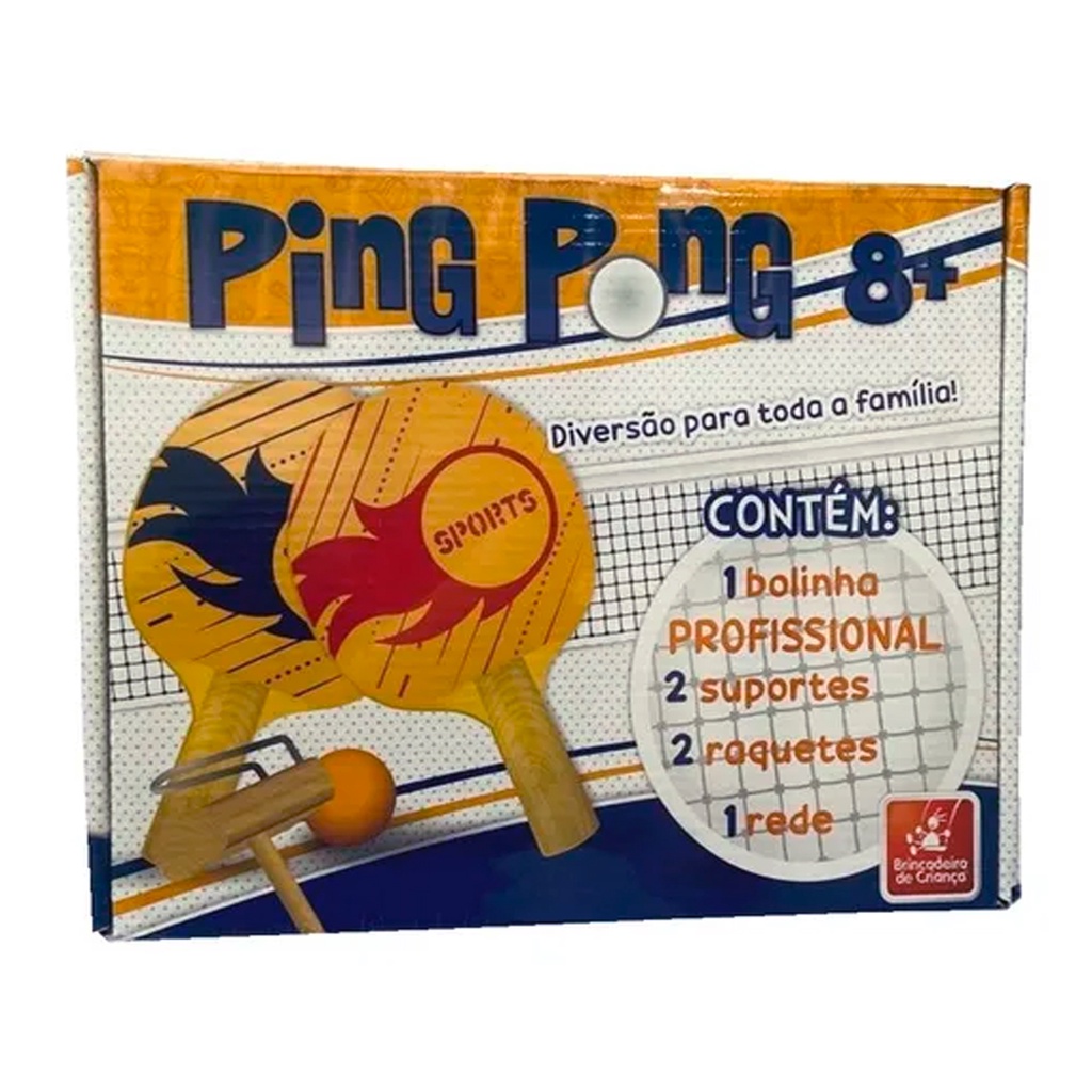 Kit Tênis Mesa Ping Pong 2 Raquetes Bolinhas Rede e Suporte