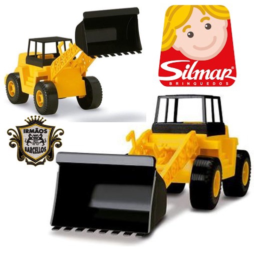 Brinquedo Trator Carregadeira 26cm Plástico - Brinquedo Tratorzinho Plastico - Silmar Brinquedos