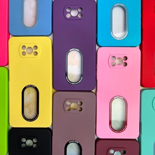 Capinha colorida logo Marca Aberta Protetor 3D de câmera / Xiaomi Poco X3 - X3 Pro / Capa case forrada (CF17).