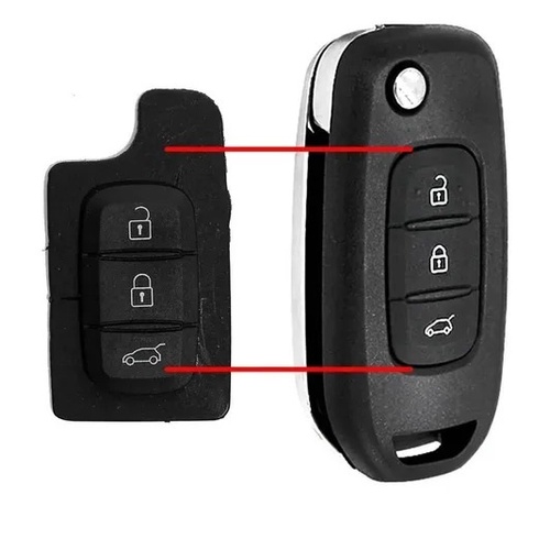 Capa Borracha Chave Canivete Renault Sandero Clio Logan Kwid 3 Botões em Oferta na Shopee