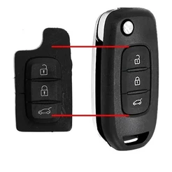 Capa Borracha Chave Canivete Renault Sandero Clio Logan Kwid 3 Botões