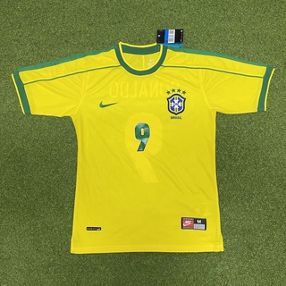 Camiseta Personalizada Brasil Retrô 1998 Nome E Número #7
