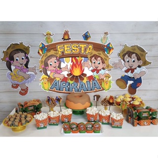 kit festa junina festa de São João FESTA JUNINA 2025 BANDEIRINHA BALÃO FAIXA TOALHA TAG ESPANTALHO// em Oferta na Shopee