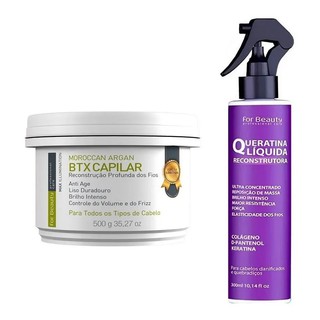 Botox Moroccan Argan Capilar 500g + Queratina For Beauty300ml