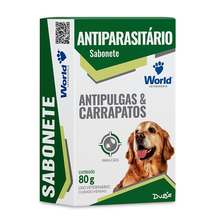 Sabonete Antipulgas e Carrapatos World 80g Antiparasitario Para ...