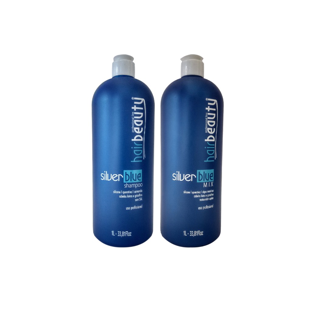 Kit Shampoo E Mix Matizador (máscara) Silver Blue Hair Beauty 1 Litro cada