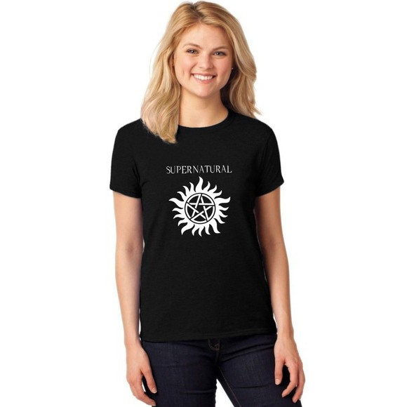 Camiseta Baby Look Supernatural Camisa Feminina Sam e Dean Winchester
