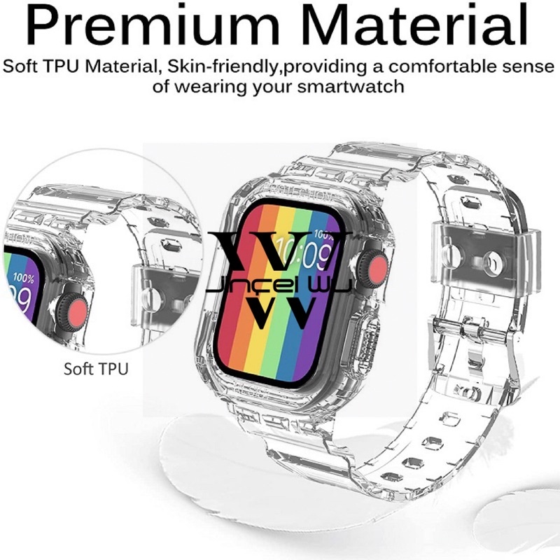 pulseira de Transparent Glacier Edição Limitada TPU para apple watch ultra 49 mm