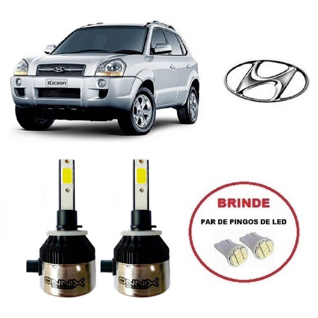 Kit Lampadas Super Led Para Farol De Milha Modelo H Com K E Lumens Para Hyundai