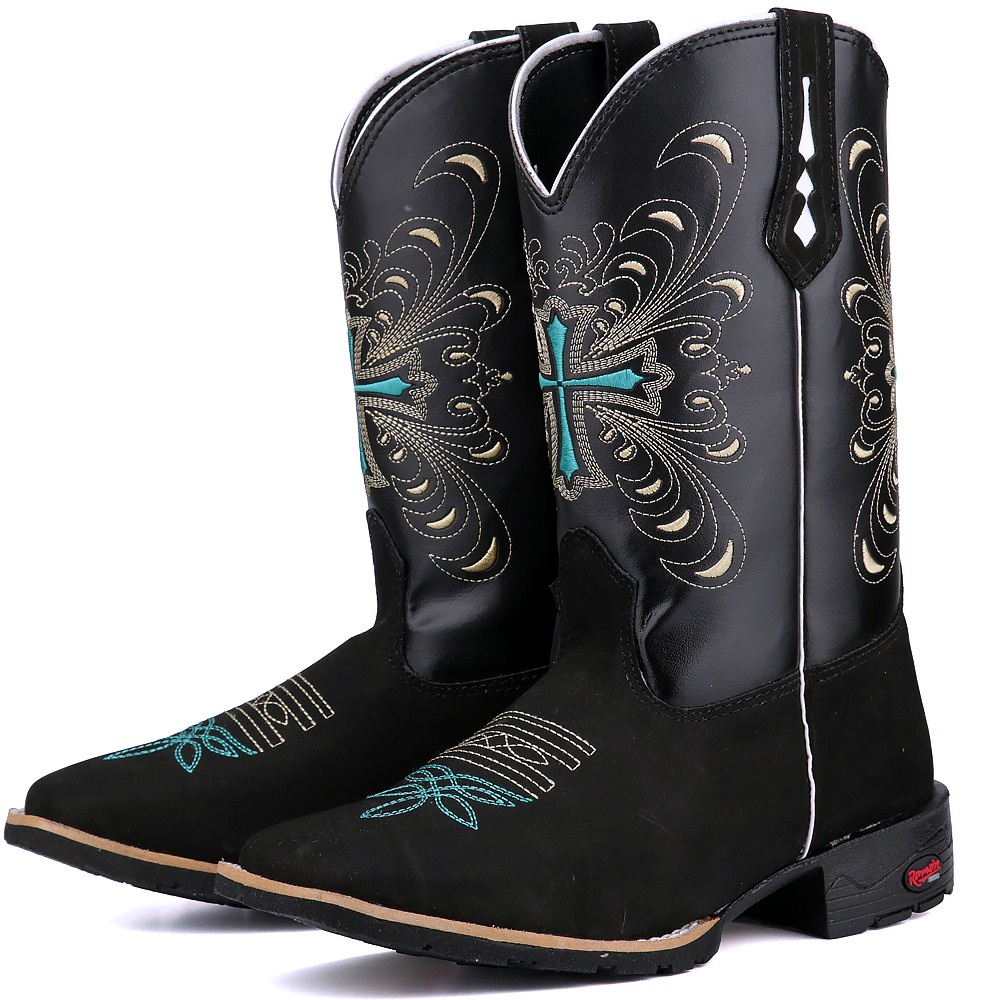 Bota Feminina Bico Quadrado Texana Country Ramon Botas Montaria