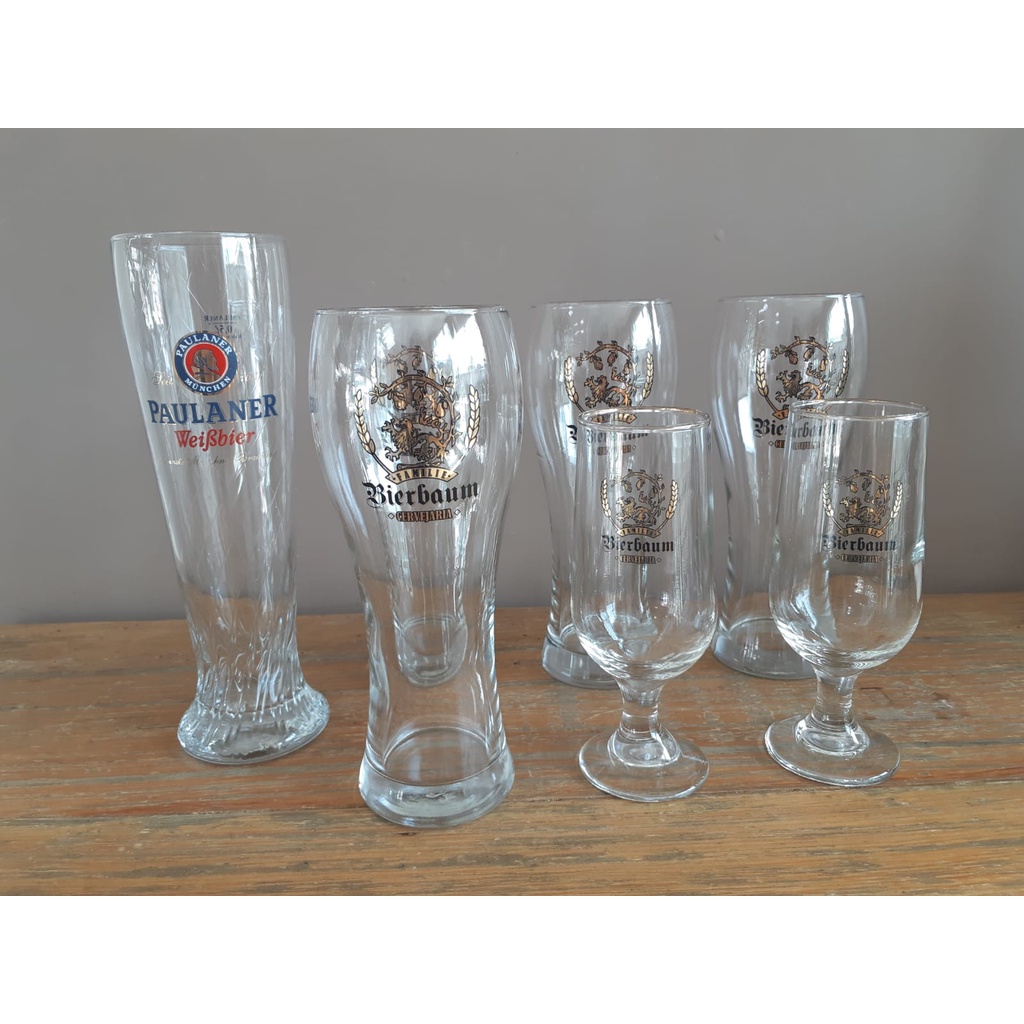 Kit Copos Taças Colecionáveis Weizen Cerveja Trigo Paulaner Bierbaum - Complete a sua coleção ! Favor ler a descrição