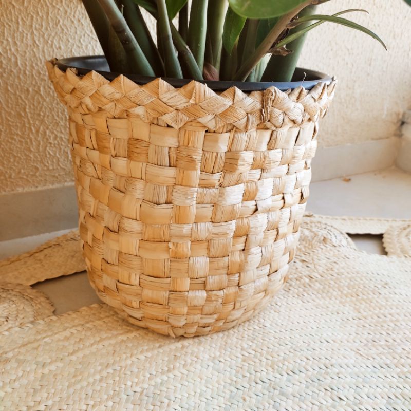 Cesto De Palha Tábua Para Decoração Artesanato Cesta Café da Manhã Sala Quarto Cozinha