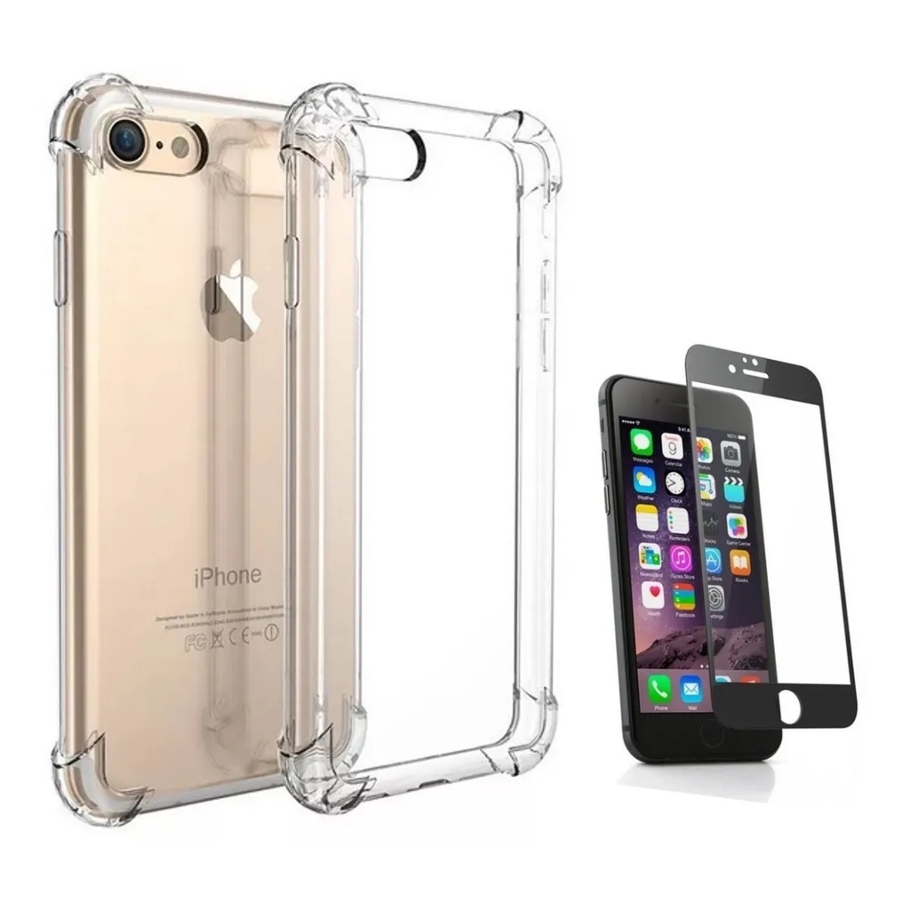 Capa Capinha Anti Shock iPhone 6G/6S + Pelicula Vidro 3D em Oferta na Shopee