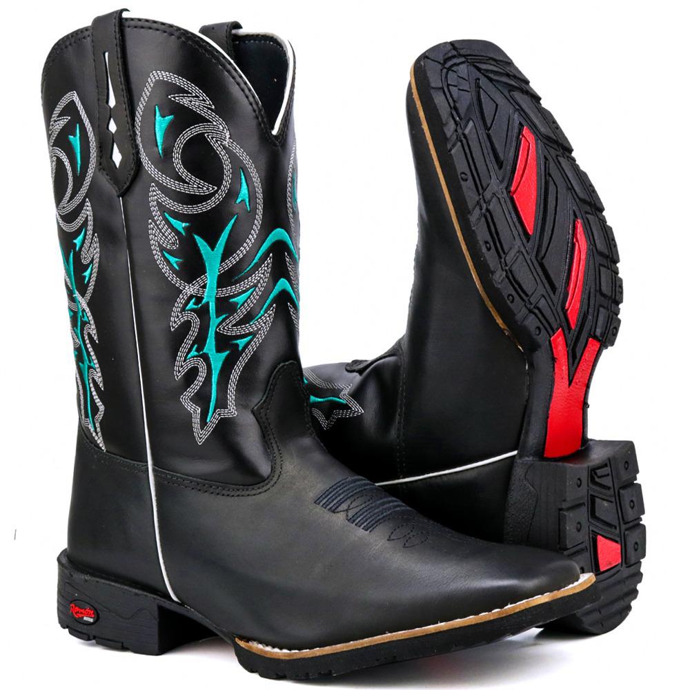 Bota Texana Country Bico Quadrado Confortavel
