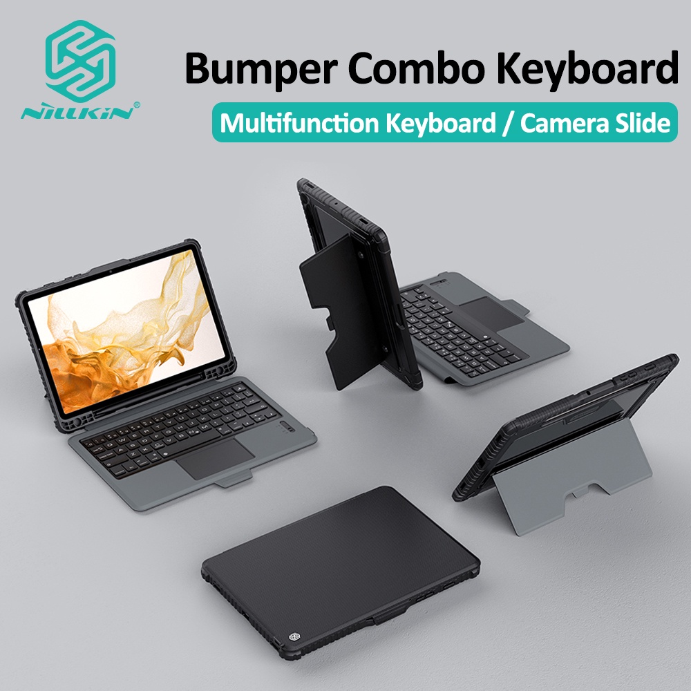 Capa Para Teclado Multifuncional Nillkin Samsung Galaxy Tab S8/S8 5G Com Porta-Lápis Deslizante De Proteção Câmera À Pro em Oferta na Shopee