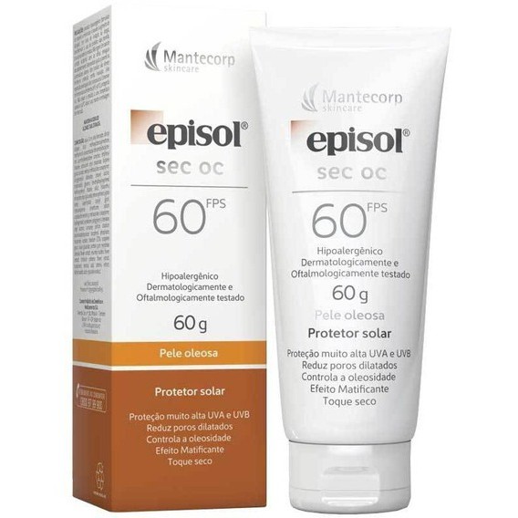EPISOL SEC OC - PROTETOR SOLAR FACIAL FPS 60 - PELE OLEOSA - 60 GR ...