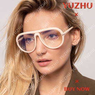 (YUZHU) Retro Fashion Pilot T Óculos De Sol De Estrutura Superdimensionada Western Sunscreen Unisexo