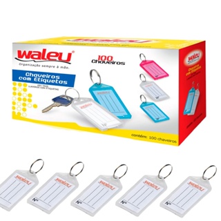 Chaveiro com tag para identificação e Organização de chaves BRANCO 100 Unid em Oferta na Shopee