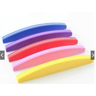100/180 Lixa Polidora Buffer Bumerangue Reta Banana Caixão Colorida Profissional Manicure