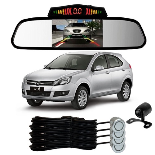 Sensor De Ré + Espelho Camera Ré Jac J3 Prata em Oferta na Shopee