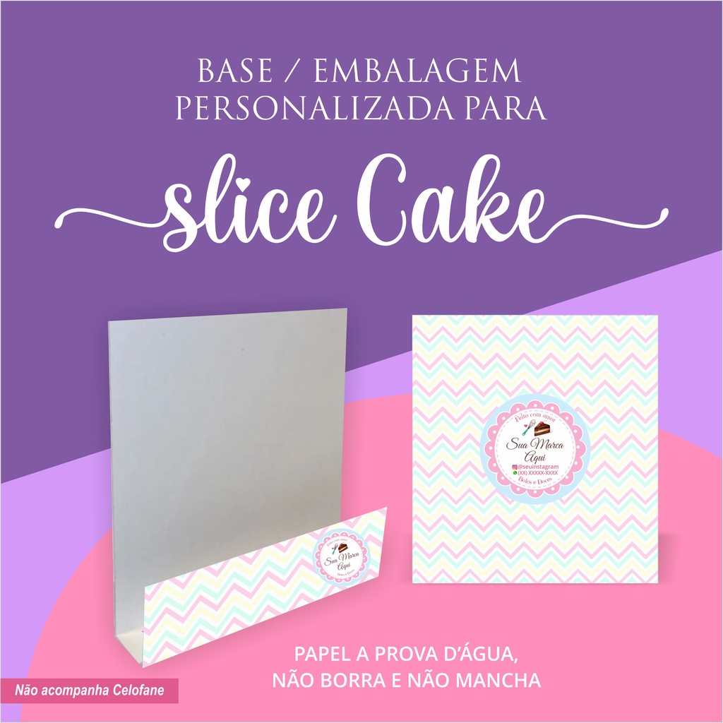 Embalagem Para Slice Cake Fatia De Bolo Personalizado Shopee Brasil